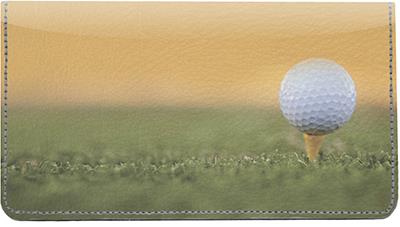 Golf Leather Checkbook Cover