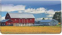 Farms Leather Checkbook Cover