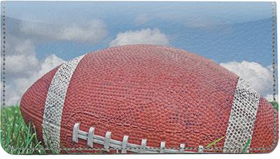 Football Leather Checkbook Cover