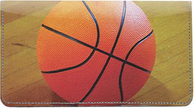 Basketball Leather Checkbook Cover