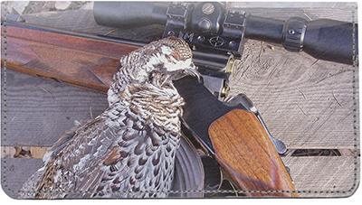 Hunting Supplies Leather Checkbook Cover