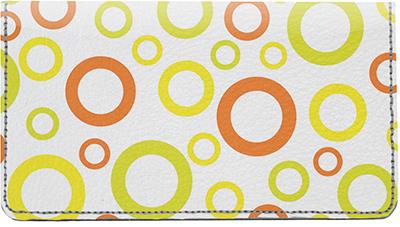 Stylish Circles Leather Checkbook Cover