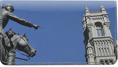 Civil War Leather Checkbook Cover