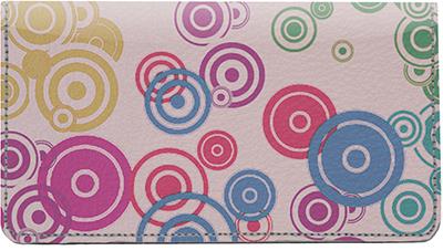 Groovy Bullseyes Leather Checkbook Cover