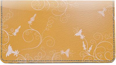 Silky Vines Leather Checkbook Cover