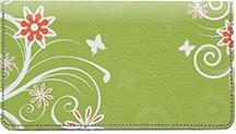 Blooming Vines Leather Checkbook Cover