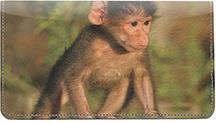 Baby Animals Leather Checkbook Cover