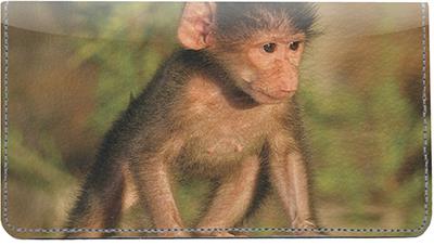 Baby Animals Leather Checkbook Cover