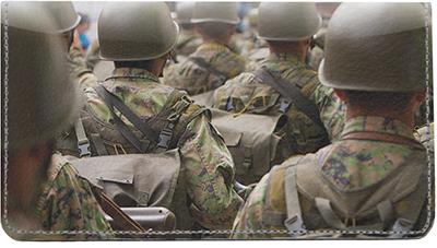 Army Leather Checkbook Cover