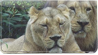 Lions Leather Checkbook Cover