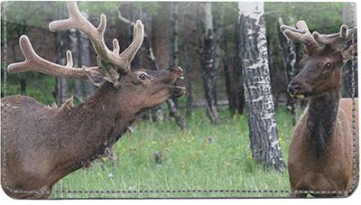 Elk Leather Checkbook Cover