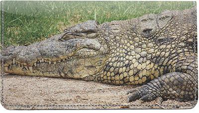 Gators and Crocs Leather Checkbook Cover