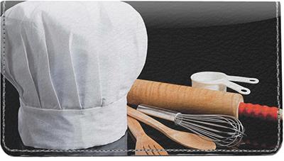Chefs Leather Checkbook Cover