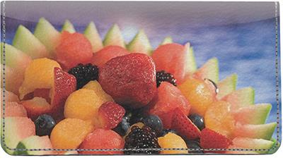 Fruit Variety Leather Checkbook Cover