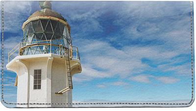 Lighthouses Leather Checkbook Cover