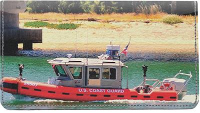Coast Guard Leather Checkbook Cover