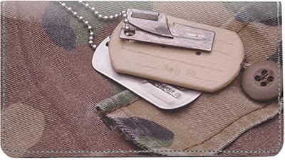 Marines Leather Checkbook Cover