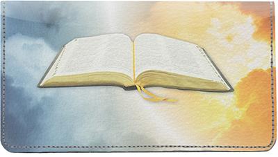 Holy Bible Leather Checkbook Cover