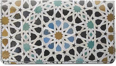 Islamic Patterns Leather Checkbook Cover