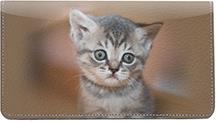 Adopt a Cat Leather Checkbook Cover