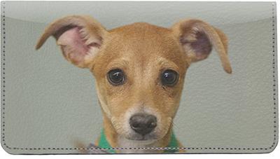 Adopt a Dog Leather Checkbook Cover