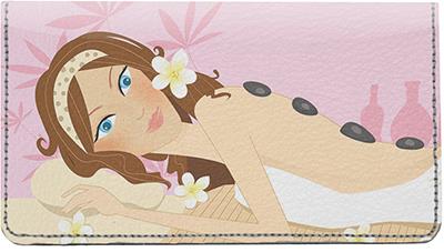 Pampered Girls Leather Checkbook Cover