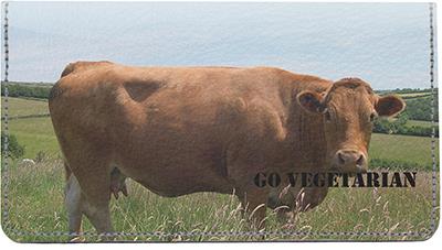 Go Vegetarian Leather Checkbook Cover