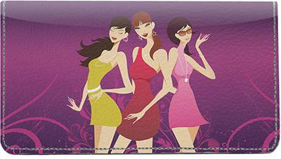 Girls Night Out Leather Checkbook Cover