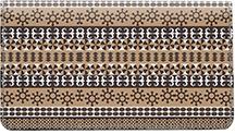 African Patterns Leather Checkbook Cover