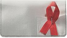 AIDS Awareness Leather Checkbook Cover