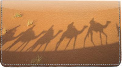 Middle Eastern Culture Leather Checkbook Cover