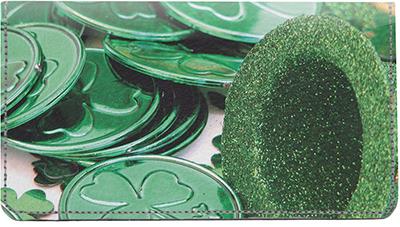 Good To Be Irish Leather Checkbook Cover