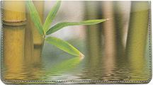 Asian Culture Leather Checkbook Cover