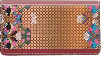 Japanese Designs Leather Checkbook Cover