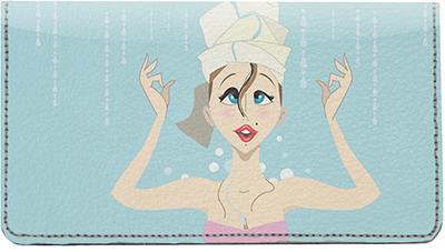 Girly Fun Leather Checkbook Cover