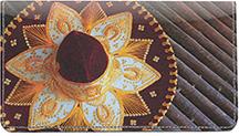 Mexican Culture Leather Checkbook Cover