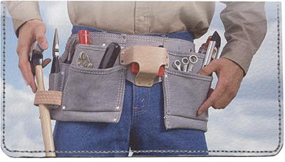 Handyman Leather Checkbook Cover