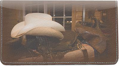 Cowboys Leather Checkbook Cover