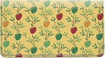 Apples Leather Checkbook Cover