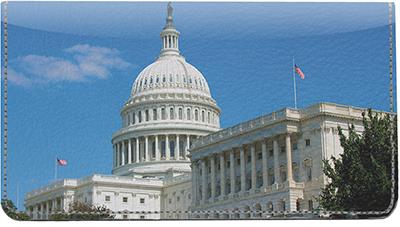 Washington DC Leather Checkbook Cover