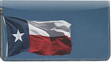 Texas Leather Checkbook Cover