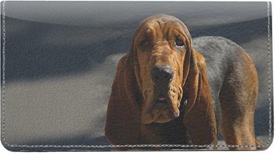 Bloodhounds Leather Checkbook Cover
