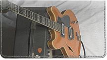 Electric Guitars Leather Checkbook Cover