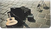 Acoustic Guitars Leather Checkbook Cover