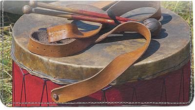 International Drums Leather Checkbook Cover