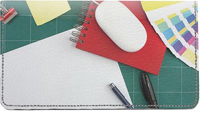 Graphic Designers Leather Checkbook Cover