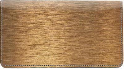 Brass Leather Checkbook Cover