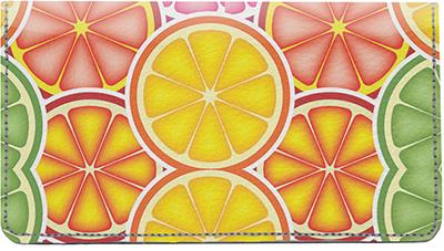 Citrus Leather Checkbook Cover