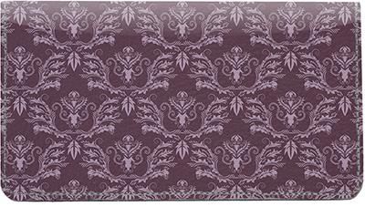 Damask Leather Checkbook Cover