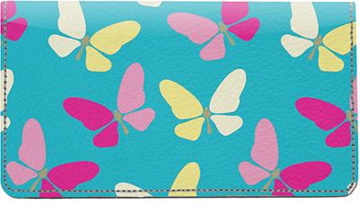 All Aflutter Leather Checkbook Cover